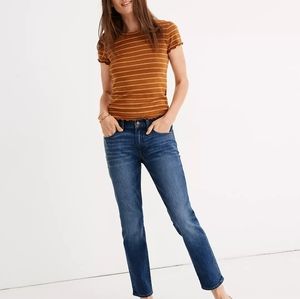 Madewell Petite Slim Boyjean in Everglade …
